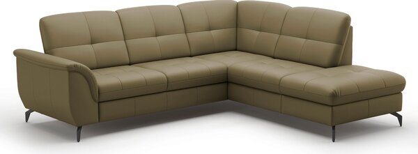 ROHOVÁ SEDAČKA, textil, kůže, olivově zelená Sit & More - Sedací soupravy, Online Only