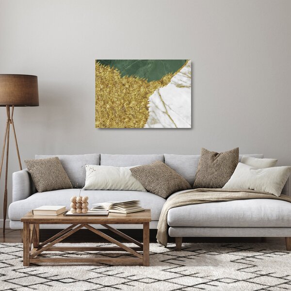 Skleněný obraz - Zelený mramor N⁰2 (70x50 cm)