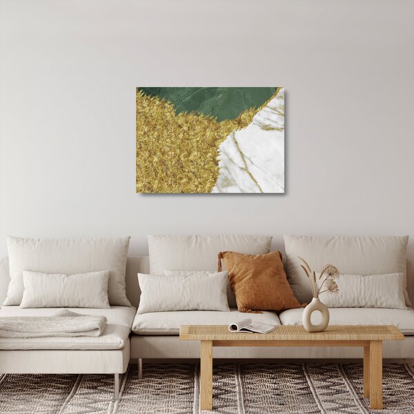 Skleněný obraz - Zelený mramor N⁰2 (70x50 cm)