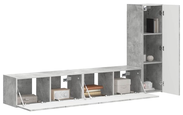 Sestava TV skříněk 3 ks Betonově šedá Kompozitní dřevo 3408991