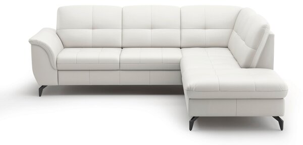 ROHOVÁ SEDAČKA, textil, kůže, bílá Sit & More - Sedací soupravy, Online Only