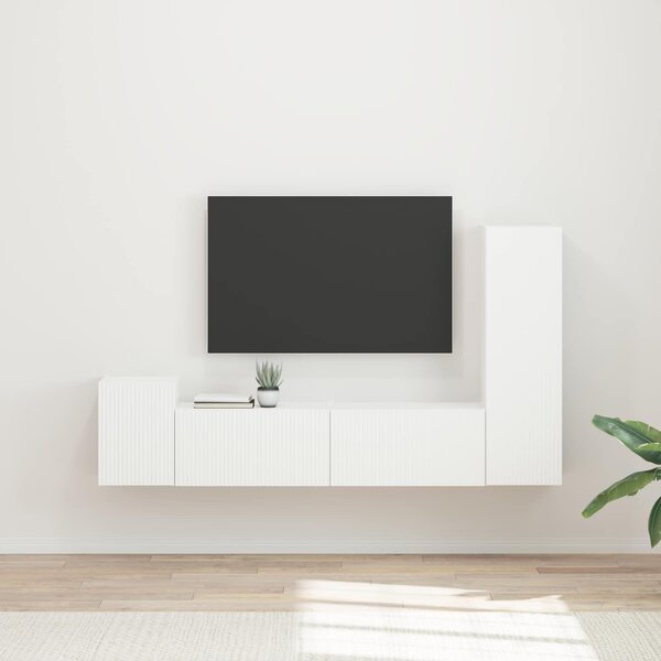 Sestava TV skříněk 4 ks Bílá Kompozitní dřevo 3408997