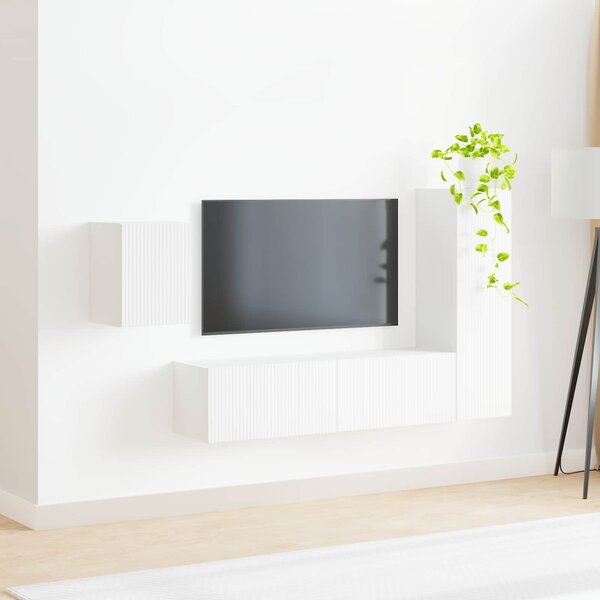 Sestava TV skříněk 4 ks Bílá Kompozitní dřevo 3408997