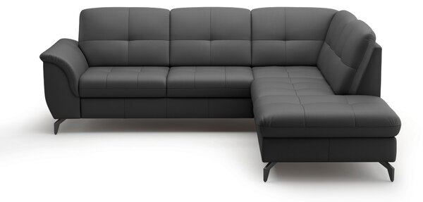 ROHOVÁ SEDAČKA, textil, kůže, černá Sit & More - Sedací soupravy, Online Only