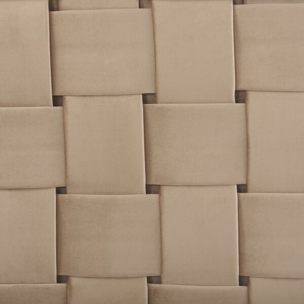 Postel Umělý samet LIMOUX 160 x 200 cm Taupe