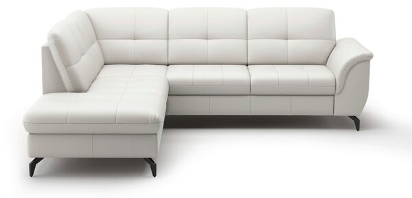 ROHOVÁ SEDAČKA, textil, kůže, bílá Sit & More - Sedací soupravy, Online Only