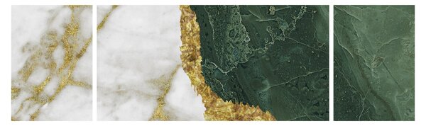 Obraz - Zelený mramor N⁰3 (170x50 cm)