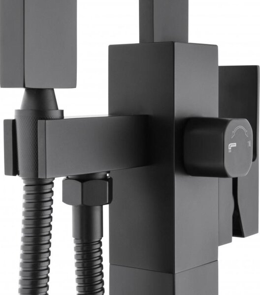Erga Enzo, volně stojící vanová baterie h-1090, černá matná, ERG-YKA-BS.ENZO-BLK