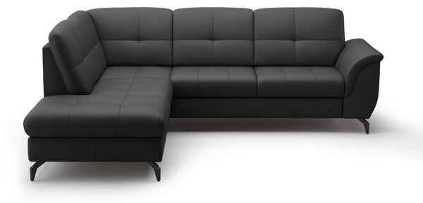 ROHOVÁ SEDAČKA, textil, kůže, černá Sit & More - Sedací soupravy, Online Only