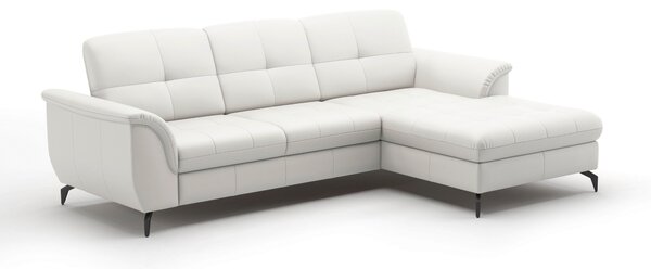 ROHOVÁ SEDAČKA, textil, kůže, bílá Sit & More - Sedací soupravy, Online Only