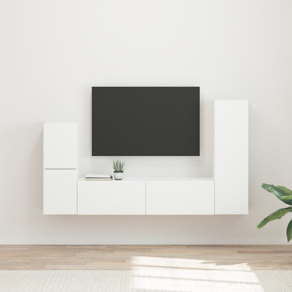 Sestava TV skříněk 4 ks Bílá Kompozitní dřevo 3409024