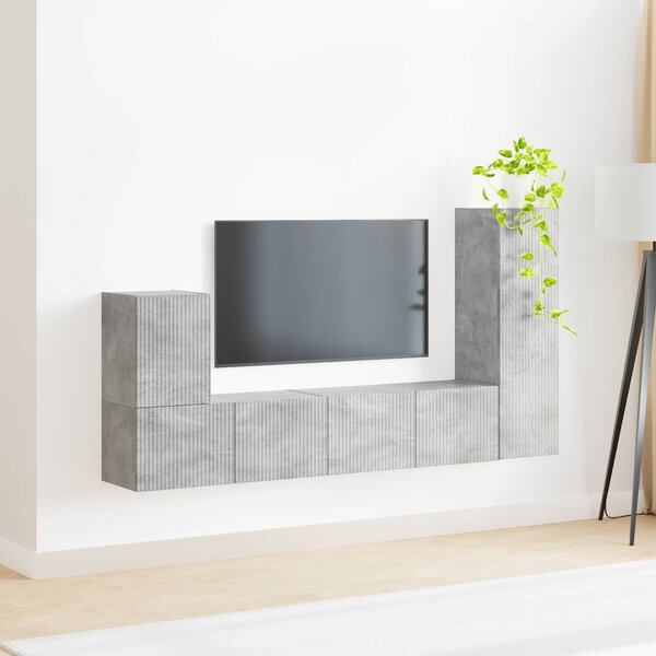 Sestava TV skříněk 3 ks Betonově šedá Kompozitní dřevo 3409018