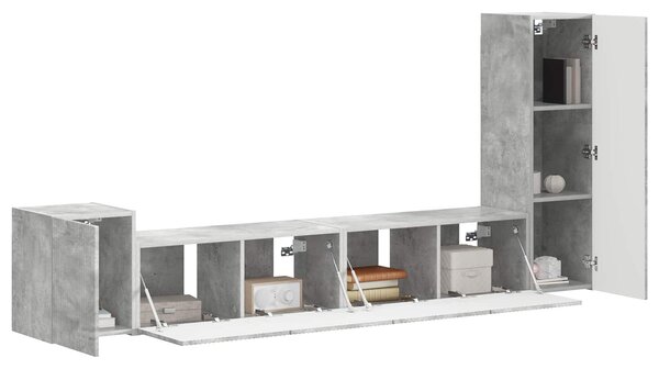 Sestava TV skříněk 3 ks Betonově šedá Kompozitní dřevo 3409018