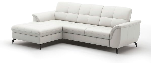 ROHOVÁ SEDAČKA, textil, kůže, bílá Sit & More - Sedací soupravy, Online Only