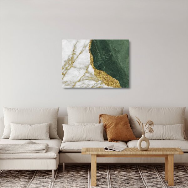 Skleněný obraz - Zelený mramor N⁰3 (70x50 cm)
