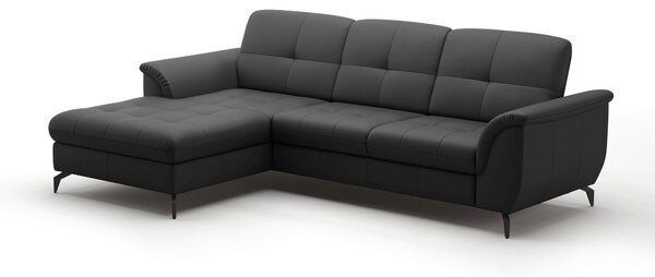 ROHOVÁ SEDAČKA, textil, kůže, černá Sit & More - Sedací soupravy, Online Only