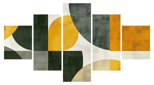 Obraz - Abstrakce v olivové barvě (125x70 cm)