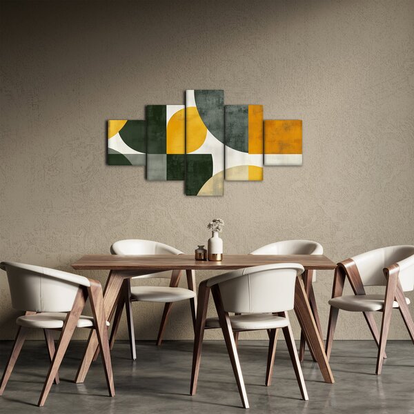 Obraz - Abstrakce v olivové barvě (125x70 cm)