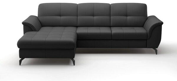 ROHOVÁ SEDAČKA, textil, kůže, černá Sit & More - Sedací soupravy, Online Only
