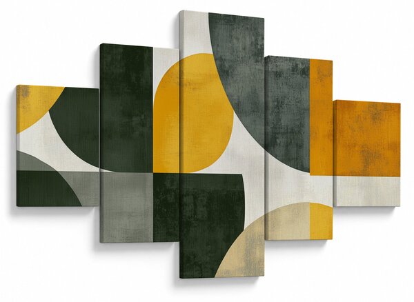 Obraz - Abstrakce v olivové barvě (125x70 cm)