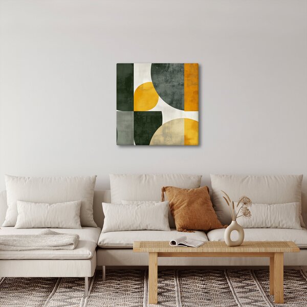 Obraz - Abstrakce v olivové barvě (30x30 cm)