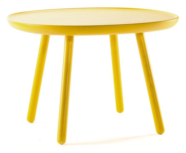Žlutý stolek z masivu EMKO Naïve, ø 64 cm