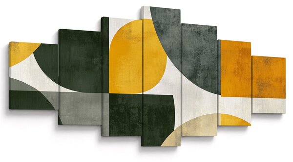 Obraz - Abstrakce v olivové barvě (210x100 cm)