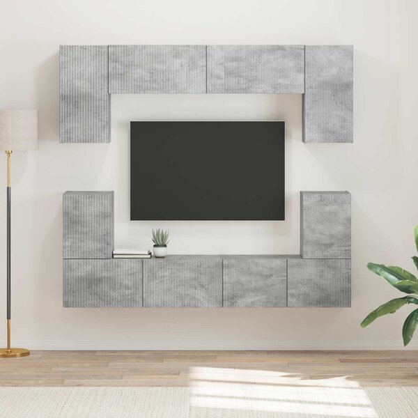 Sestava TV skříněk 5 ks Betonově šedá Kompozitní dřevo 3409054