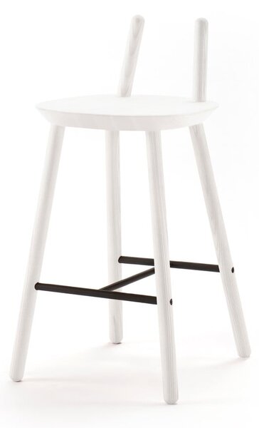 Bílá barová židle z masivu EMKO Naïve