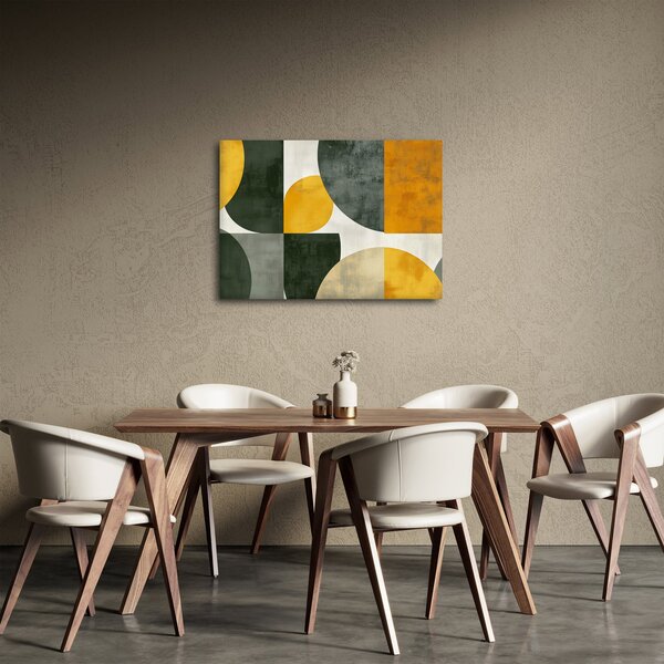 Obraz - Abstrakce v olivové barvě (70x50 cm)