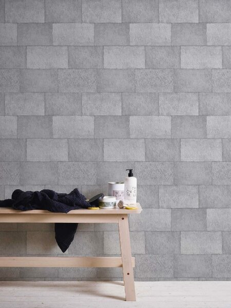 A.S. Création | Vliesová tapeta na zeď Titanium 3 38201-1 | 0,53 x 10,05 m | šedá