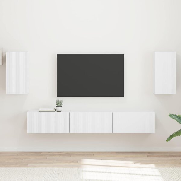 Sestava TV skříněk 5 ks Bílá Kompozitní dřevo 3409069