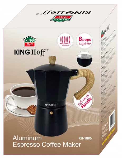 Kávovar na přípravu kávy KINGHoff KH-1886 Indukce 6 šálků Espresso
