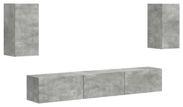 Sestava TV skříněk 5 ks Betonově šedá Kompozitní dřevo 3409072