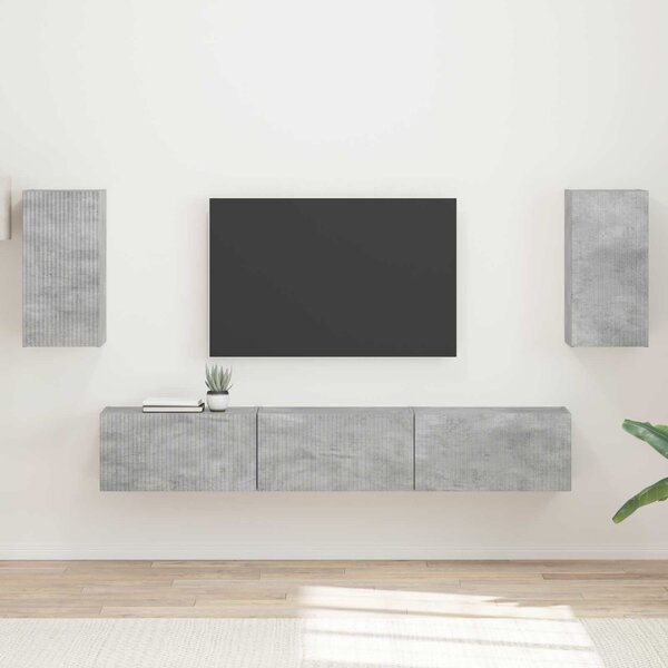 Sestava TV skříněk 5 ks Betonově šedá Kompozitní dřevo 3409072
