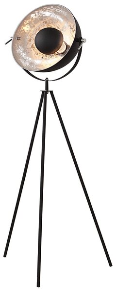Designová stojanová lampa Atelier 145 cm černo-stříbrná