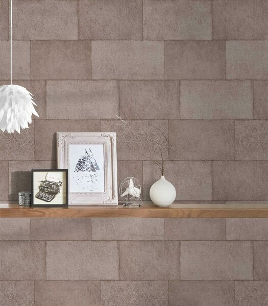 A.S. Création | Vliesová tapeta na zeď Titanium 3 38201-3 | 0,53 x 10,05 m | béžová, hnědá