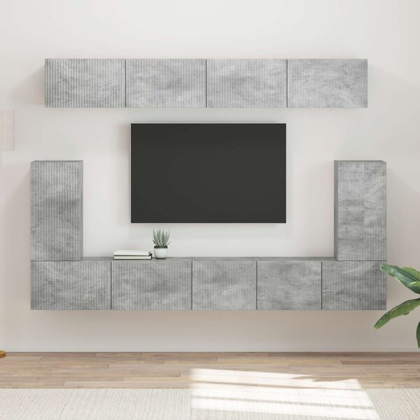 Sestava TV skříněk 5 ks Betonově šedá Kompozitní dřevo 3409090