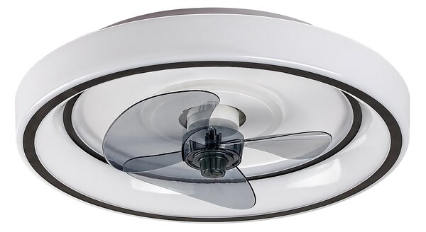 Rabalux Černé stropní LED svítidlo s ventilátorem Horacio 470mm 67W CCT s DO 71009