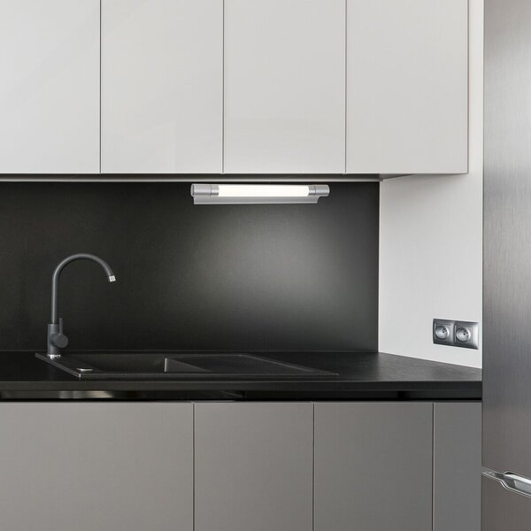 Rabalux Stříbrné LED svítidlo pod kuchyňskou linku Byron 44,5cm 4W 1444