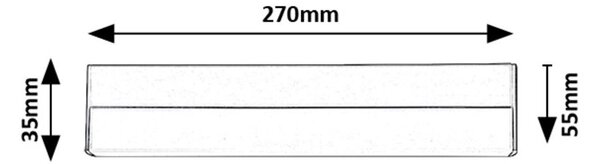 Rabalux Černé LED svítidlo pod kuchyňskou linku Band2 27cm 7W 78045