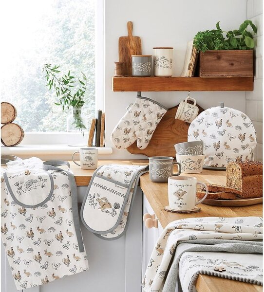 Utěrky a chňapka v sadě 4 ks Country Animals – Cooksmart ®