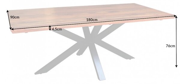 Designový jídelní stůl Fabrico II 180 cm Sheesham