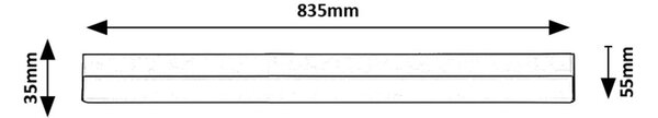 Rabalux Černé LED svítidlo pod kuchyňskou linku Band2 83,5cm 20W 78049