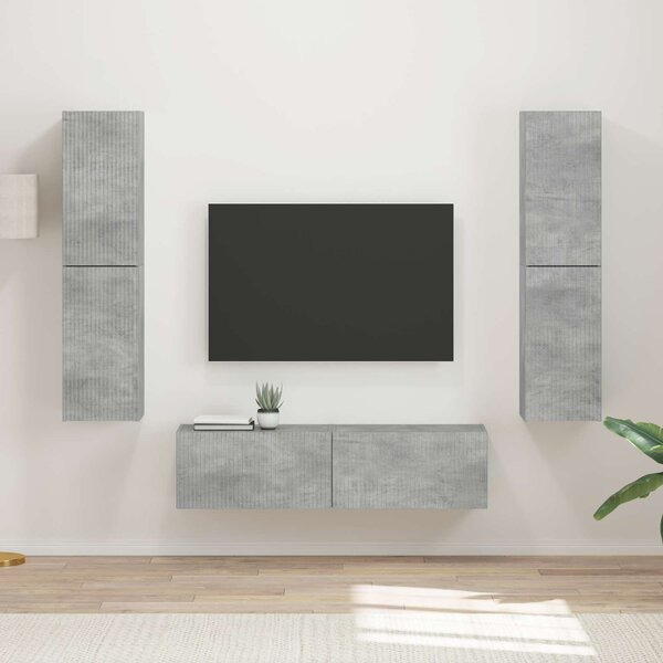 Sestava TV skříněk 6 ks Betonově šedá Kompozitní dřevo 3409126