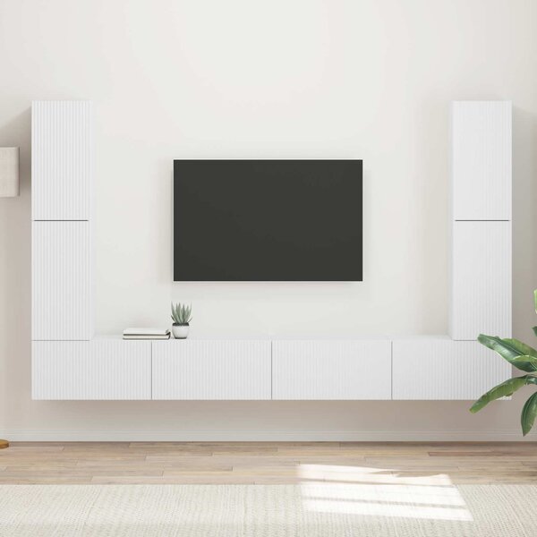 Sestava TV skříněk 8 ks Bílá Kompozitní dřevo 3409132