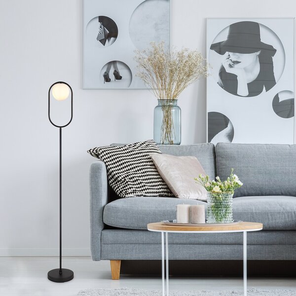 Rabalux Černá stojací lampa Ghita pro žárovku E27 74029