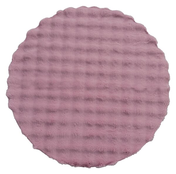 UMĚLÁ KOŽEŠINA, pink - Kulaté koberce