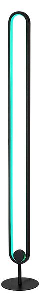 Rabalux Černá stojací LED RGB lampa Barto 19W s DO 74051