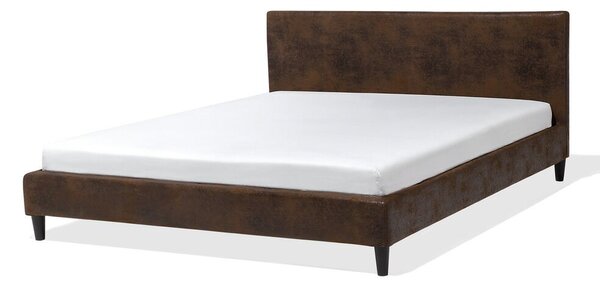 Manželská postel 180 cm FUTTI (s roštem) (hnědá). 1007257